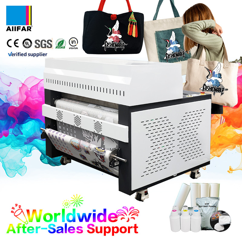 Máquina inteligente de agitación de polvo DTF de 300W con calefacción trasera / frontal de 3 etapas